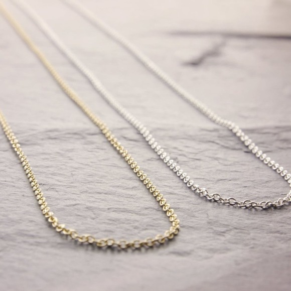 14/16/18" Dainty Sterling Silver Chain w/ Spring Clasp (posh 270-1sd) - Picture 6 of 7